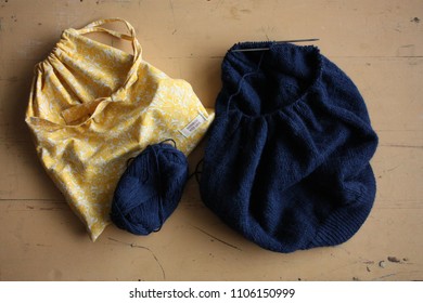 Knitting in progress