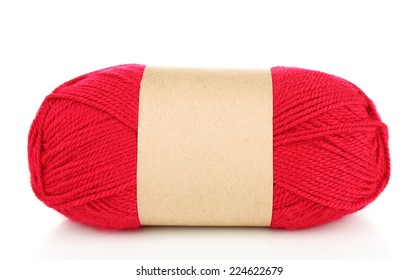 Knitting Yarn Isolated On White 