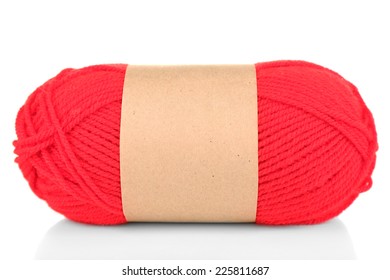 Knitting Yarn Isolated On White 