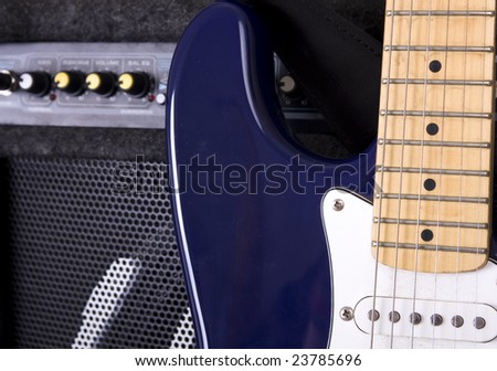 Knobs on a guitar amplifier