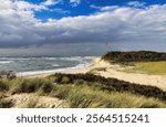 Knokke Heist beach on a cloudy day