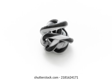 Knot home decorating isolated on white background. Product design. Minimalist design. Simplicity. Home decor. Scandinavian design.Black and white knot. knot design.