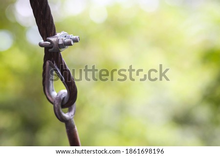The knot of steel wire rope sling and cable with safety locking U-Bolt.