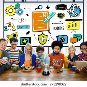 Knowledge Training E-Learning Skills Start Up Launch Concept