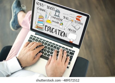 KNOWLEDGE TRAINING SCHOOL AND EDUCATION CONCEPT
