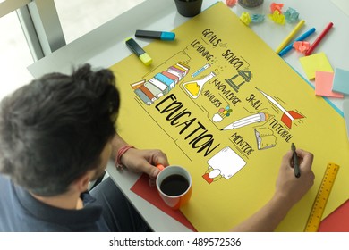 KNOWLEDGE TRAINING SCHOOL AND EDUCATION CONCEPT