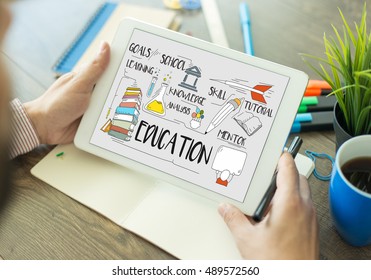 KNOWLEDGE TRAINING SCHOOL AND EDUCATION CONCEPT