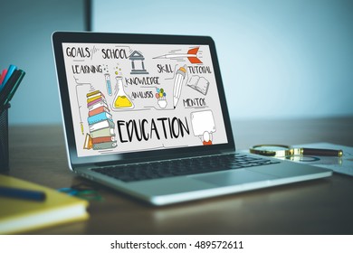 KNOWLEDGE TRAINING SCHOOL AND EDUCATION CONCEPT