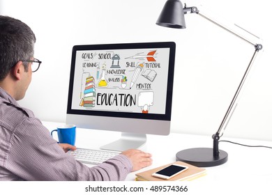 KNOWLEDGE TRAINING SCHOOL AND EDUCATION CONCEPT