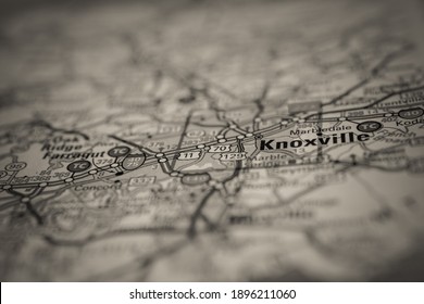 Knoxville On USA Map Background