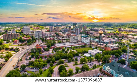 Knoxville, Tennessee, USA Downtown Skyline Aerial