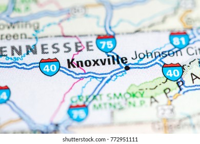 Knoxville. USA On A Map.