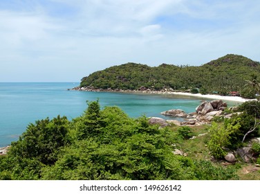 Ko Pha Ngan Beach Scene From View Point At Samui Island, Thailand