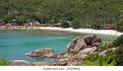 Ko Pha Ngan Beach Scene From View Point At Samui Island, Thailand