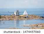 Kobba Klintar, an old pilot station in Aland archipelago with cafe and museum. Picturesque landscape with island. at Baltic Sea. Aland Islands, Finland. Europe.