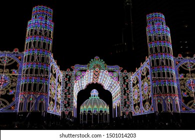 Kobe, Japan - December, 15th, 2018: Kobe Luminarie Is A Light Festival Held To Commemorate The Great Hanshin Earthquake Since 1995.