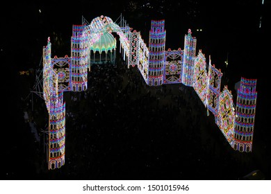 Kobe, Japan - December, 15th, 2018: Kobe Luminarie Is A Light Festival Held In Sannomiya, Kobe, Japan, To Commemorate The Great Hanshin Earthquake. 