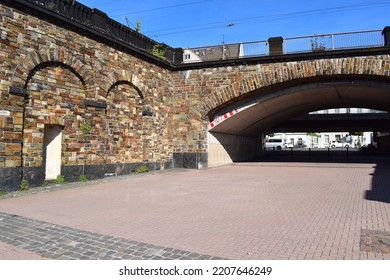 Koblenz, Germany - 09 12 2022: Tunnel With Flood Gates In Ehrenbreitstein