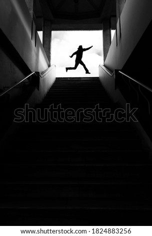 Similar – Image, Stock Photo THE MAN IN THE HALLWAY