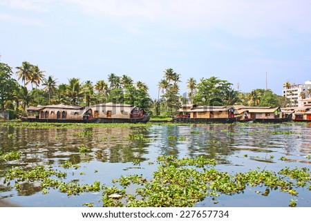 Similar – Image, Stock Photo House in the Kerala backwaters