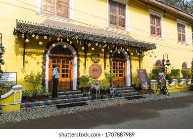 Kochi, Kerala - December 30, 2019: Christmas And New Year Decorated Building In Fort Kochi, Kerala India