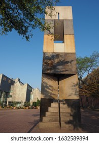 KOELN, GERMANY - CIRCA AUGUST 2019: Sculpture Named Maalot In Heinrich-Boell-Platz By Sculptur Dani Karavan