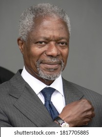 KOFI ANNAN. FREETOWN, SIERRA LEONE, 3rd JULY 2006. Kofi Annan, (1938-2018), 7th Secretary-General Of The United Nations (Jan 1997-Dec 2006) On A Visit To The UN Backed Special Court For Sierra Leone.