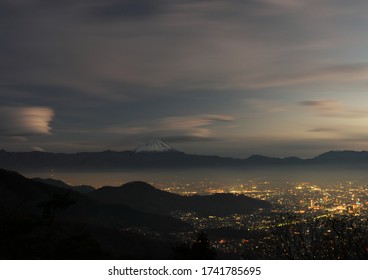 Kofu Town And Mt.fuji Night Time