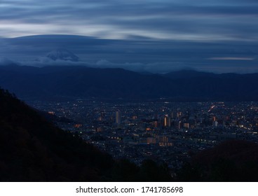 Kofu Town And Mt.fuji Night Time