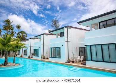 Koh Lanta, Thailand - June 30th. 2016 - A nice new condominiun on a blue sky day in Koh Lanta island in Thailand, Asia. - Shutterstock ID 489871084