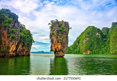 Koh Tapu island in Phuket, Thailand. James Bond island in Thailand. Tropical Koh Tapu island in Phuket. Phuket island landscape - Shutterstock ID 2177550691