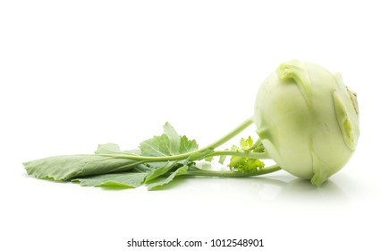 Kohlrabi (German turnip or turnip cabbage) with leaves isolated on white background one fresh raw bulb
 - Powered by Shutterstock