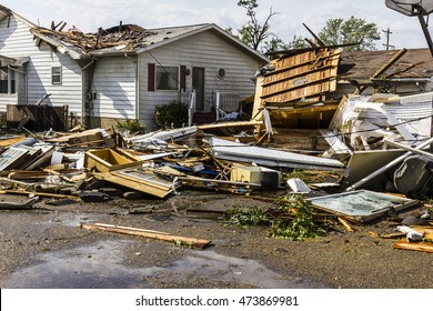 Kokomo - August 24, 2016: Several EF3 tornadoes touched down in a residential neighborhood for the second time in three years causing millions of dollars in damage 24