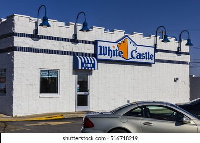 Kokomo - Circa November 2016: White Castle Hamburger Location. White Castle Serves 2 By 2 Inch Sliders IV