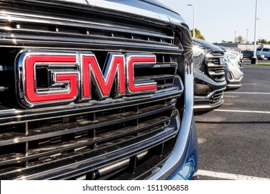 Kokomo - Circa September 2019: GMC SUV Display At A Buick GMC Dealership. GMC Focuses On Upscale Trucks And Utility Vehicles And Is A Division Of GM