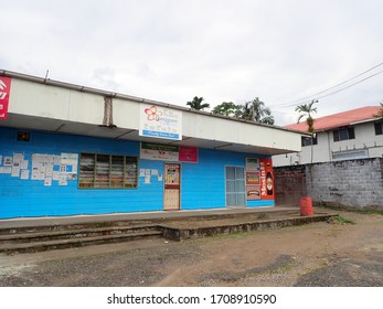 Kokopo , East New Britain Province / Papua New Guinea - April 20 2020 : Kokopo Town Monday During State Of Emergency Covid 19 Crisis. FRANGIPANI CAR HIRE