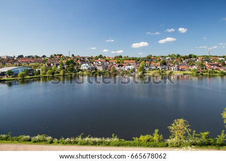Kolding city view from castle hill