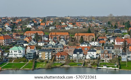 Kolding, Denmark - April 7, 2010: City view
