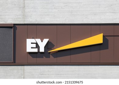 Kolding, Denmark - August 16, 2020: Ernst And Young Also Called EY Is One Of The Largest Professional Services Firm In The World And Is One Of The Big Four Accounting Firms