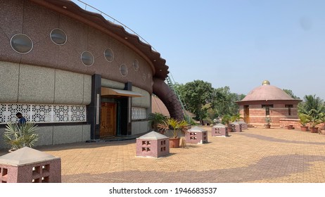 Kolhapur, Maharashtra, India - 29 March 2021 : Shri Sadguru Datta Chile Maharaj Temple, Paijarvadi, Panhala. The Temple architecture is also very interesting and attractive. It is of Tortoise's shape.