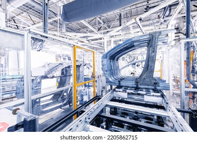 Kolin, Czech Republic - September 18, 2022: First Open Doors Day At The Toyota Factory After It Became Majority Owner. Spare Parts In A A Car Plants.