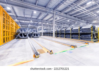 Kolin, Czech Republic - September 18, 2022: First Open Doors Day At The Toyota Factory After It Became Majority Owner. Spare Parts In A A Car Plants.