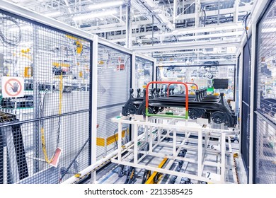 Kolin, Czech Republic - September 18, 2022: First Open Doors Day At The Toyota Factory After It Became Majority Owner. Spare Parts In A Car Plants.