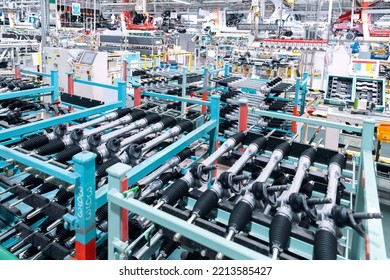 Kolin, Czech Republic - September 18, 2022: First Open Doors Day At The Toyota Factory After It Became Majority Owner. Spare Parts In A Car Plants.