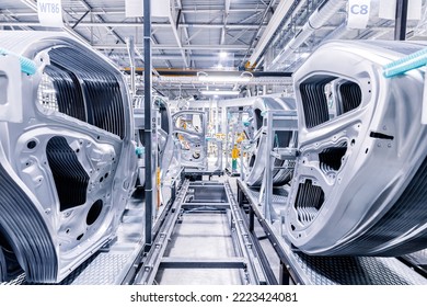 Kolin, Czech Republic - September 18, 2022: First Open Doors Day At The Toyota Factory After It Became Majority Owner. Spare Parts In A A Car Plants.