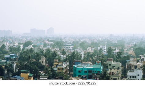 Kolkata City Of Joy Skyline View.  Landscape Scenery Urban India Cityscape. Architecture Business Travel Tourism Center City. Calcutta West Bengal India South Asia Pacific 13th November 2022