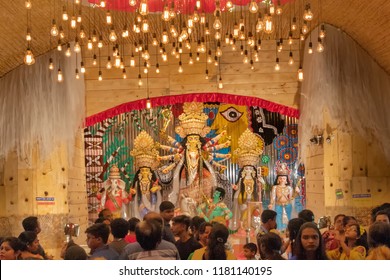 Durga Puja Pandal Images Stock Photos Vectors Shutterstock