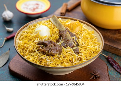 Kolkata Mutton Biryani With Egg And Potato