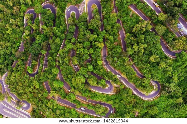Kollimalai Top View Angle 70 Hairpin Nature Stock Image