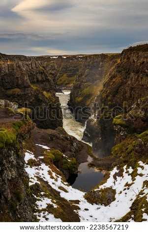 Kolugljufur Canyon and Vididalsa River, Bakkavegur, Iceland